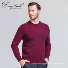 Innere Mongolei Ordos Männer 100% Cashmere Rundhals Pullover aus China